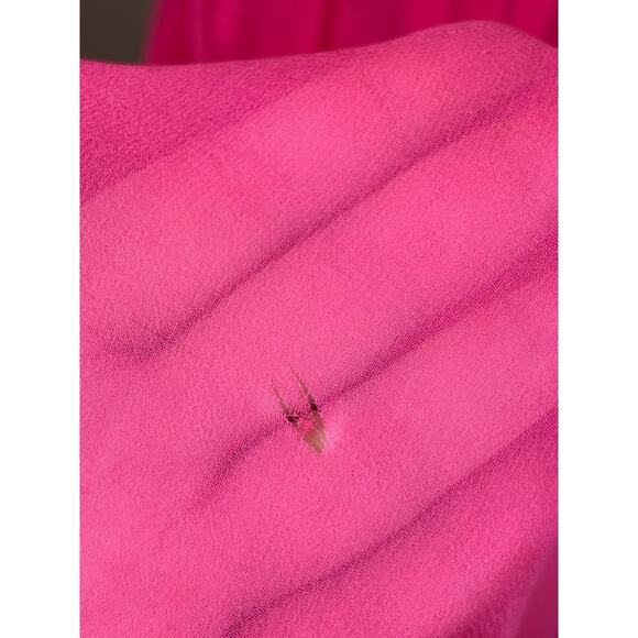 Alice + Olivia Tamar Silk Cutout Slit Braided Wild Pink Maxi Dress Size 2 - Picture 9 of 12